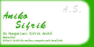 aniko sifrik business card